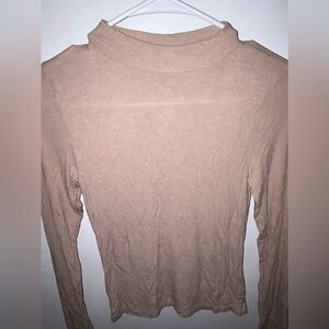 Beige long sleeve top